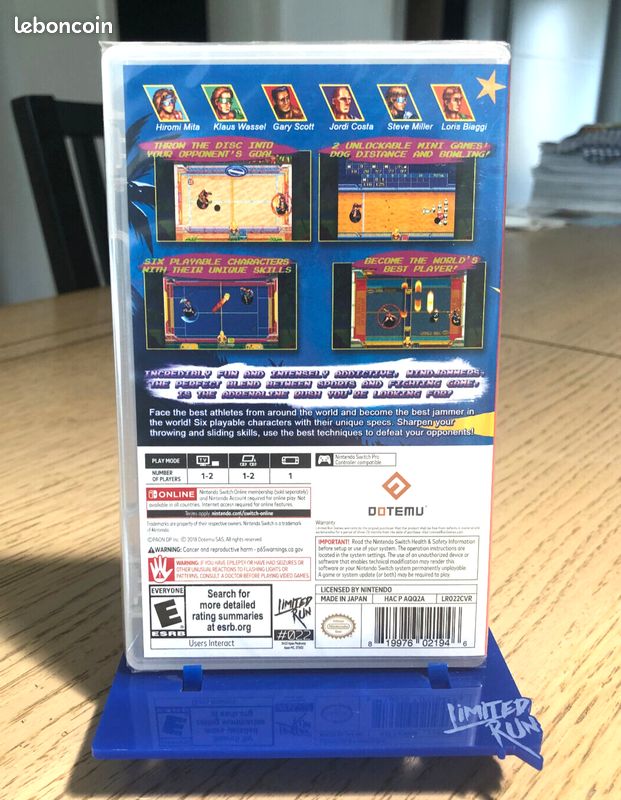 Windjammers 1 & 2 - Édition Limited Run Pour Nintendo Switch - Comme Neuf