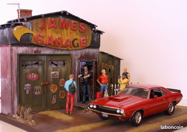 Set Garage & Voiture Miniature 1:18 - Kit Réparation Décoration