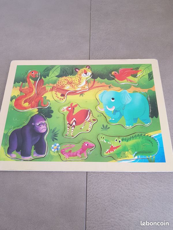 Puzzle 8 pièces thème jungle (image 1)