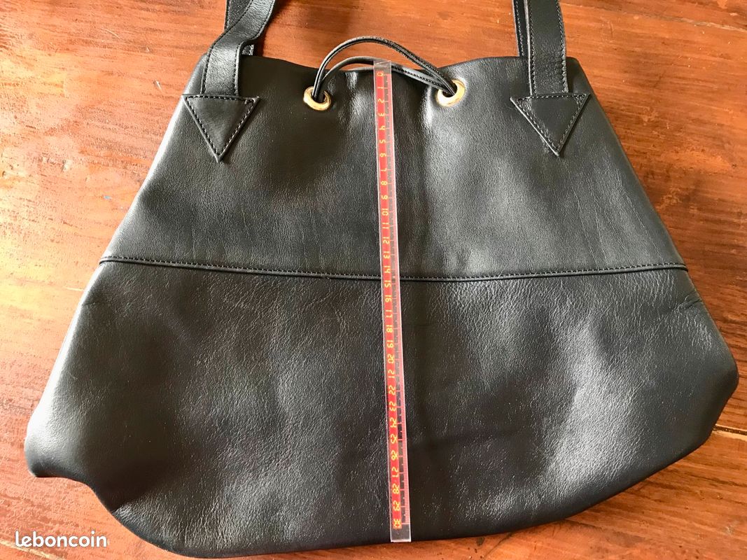 Beau sac à main cuir marine (image 9)
