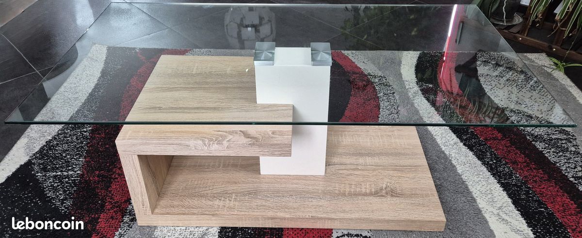Table basse en verre 110x60 (image 1)
