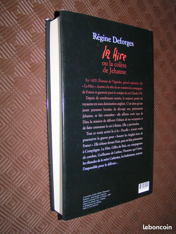 La Hire ou la colère de Jehanne ( 2 Euro* ) _ Régine Deforges, roman historique (image 3)