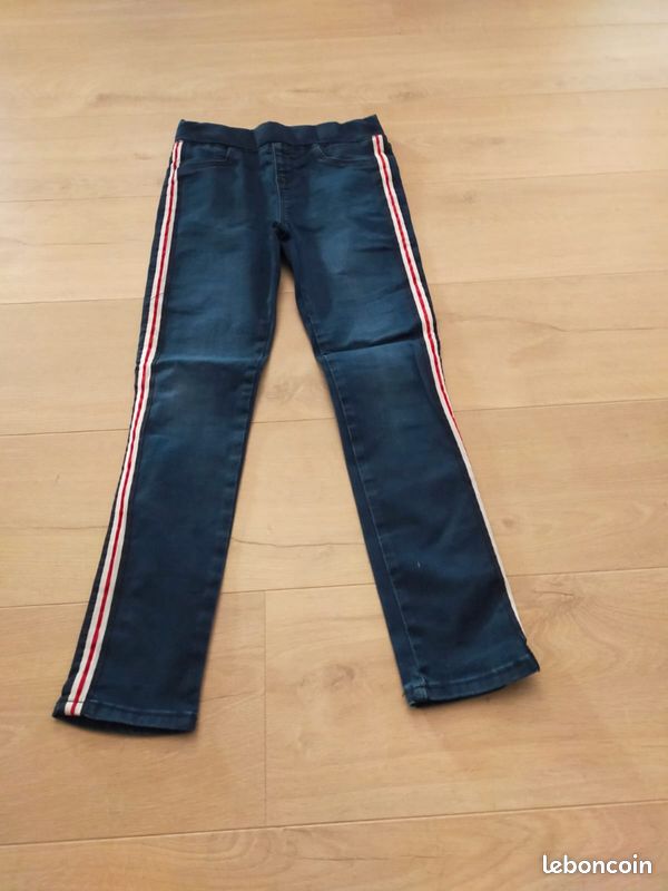 Pantalon bleu/blanc/rouge fille 10 ans (image 1)