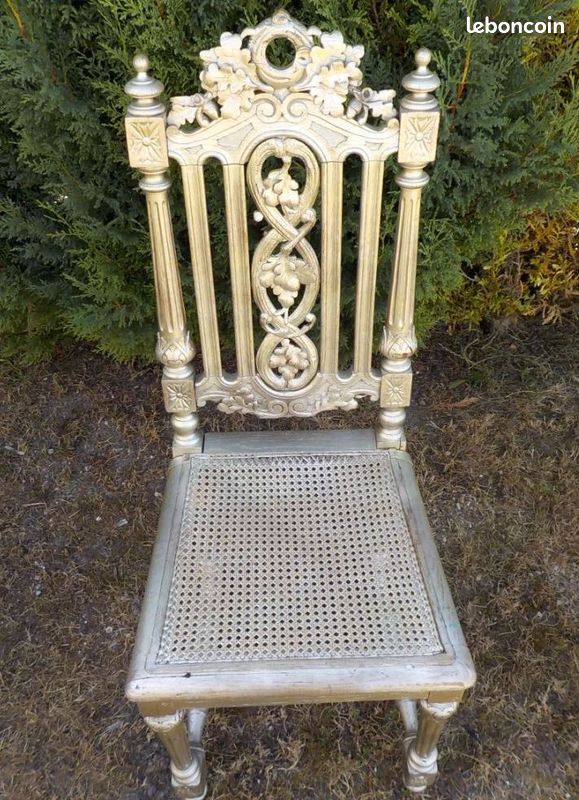 Lot de 2 chaises Louis XIII / Henry II (image 6)