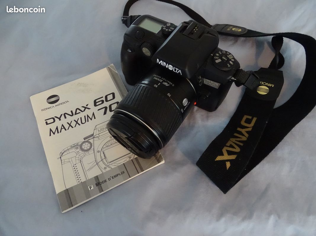 Minolta Dynax 60 Argentique 35 Mm – Pour Pièces Ou Réparation