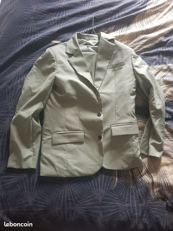 Vend costume homme taille M vert sauge (image 1)