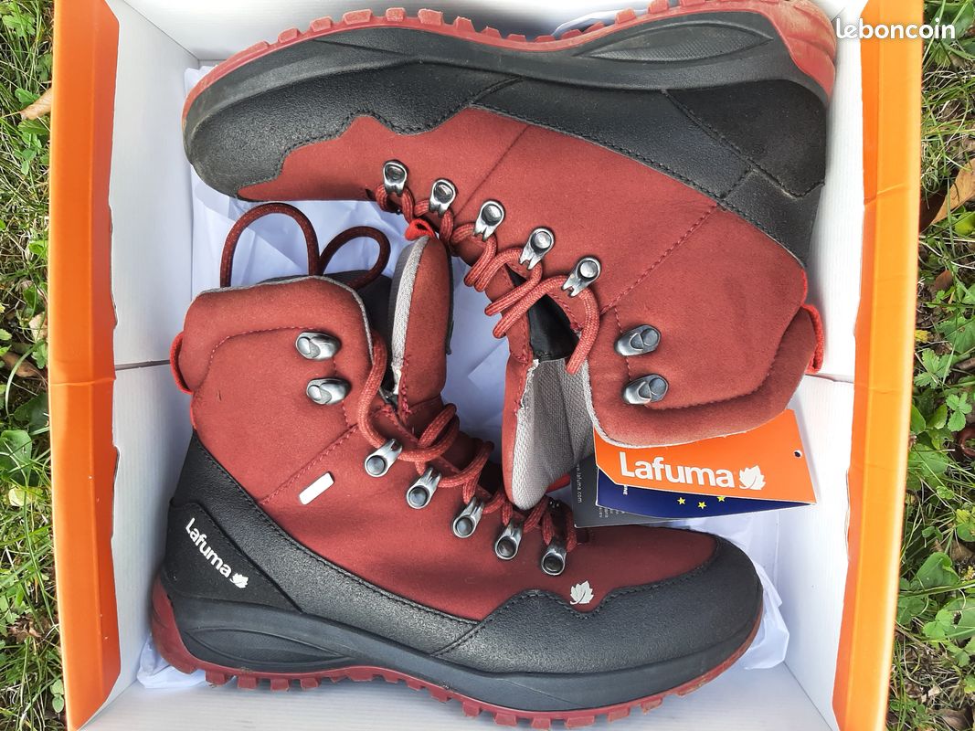 Chaussures De Randonnée VITAFORM Pour Femme - Pointure 40, Cuir Rouge, Laçage - Occasion