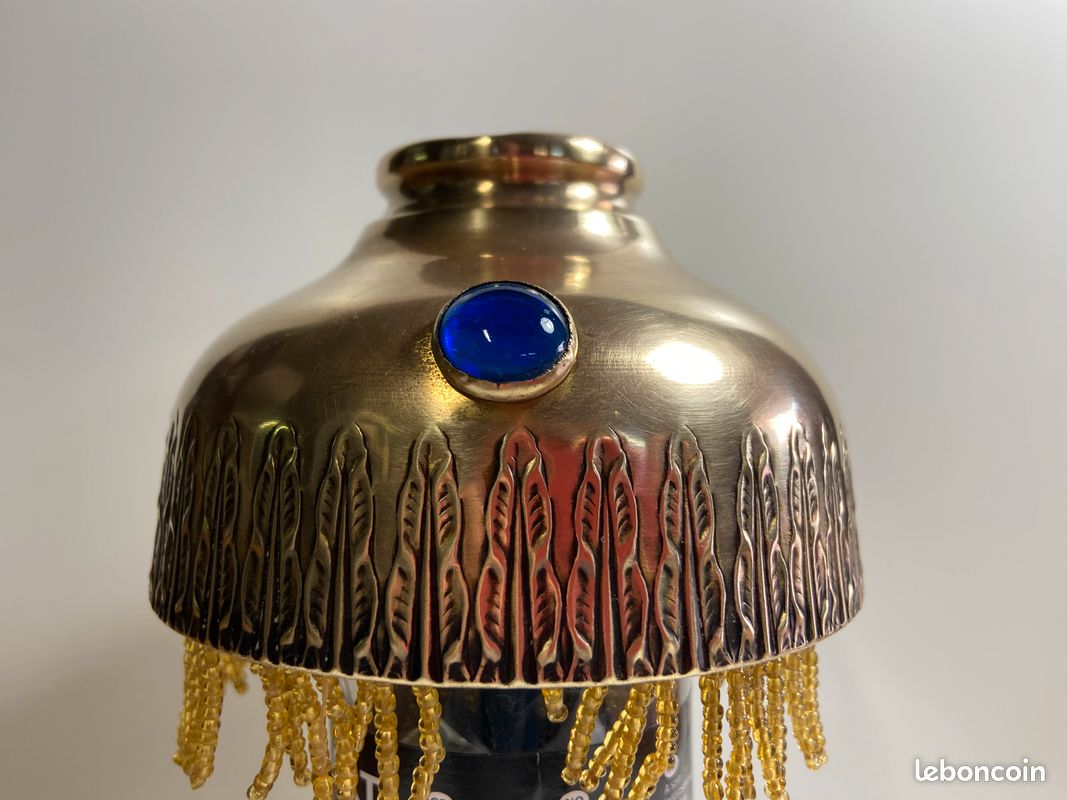 Abat-jour Lampe Vintage Laiton Et Cuivre - Style 1920, Original