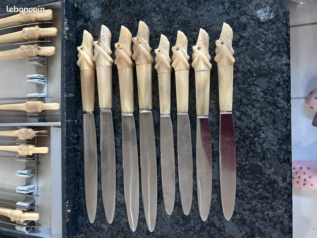 Lot 5 Couteaux à Sculpter Bois Yasutomo – Vintage Japon – Boîte D'origine