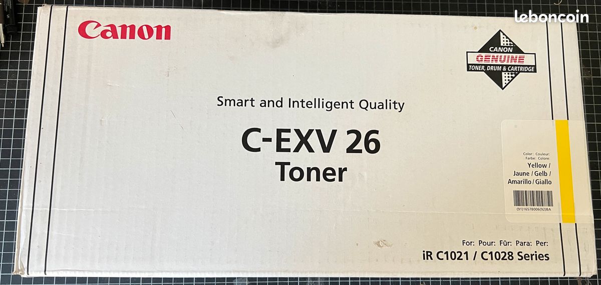 Toner Canon C-EXV26 Jaune pour Canon IRC1021/C1028 Séries - FRANCE