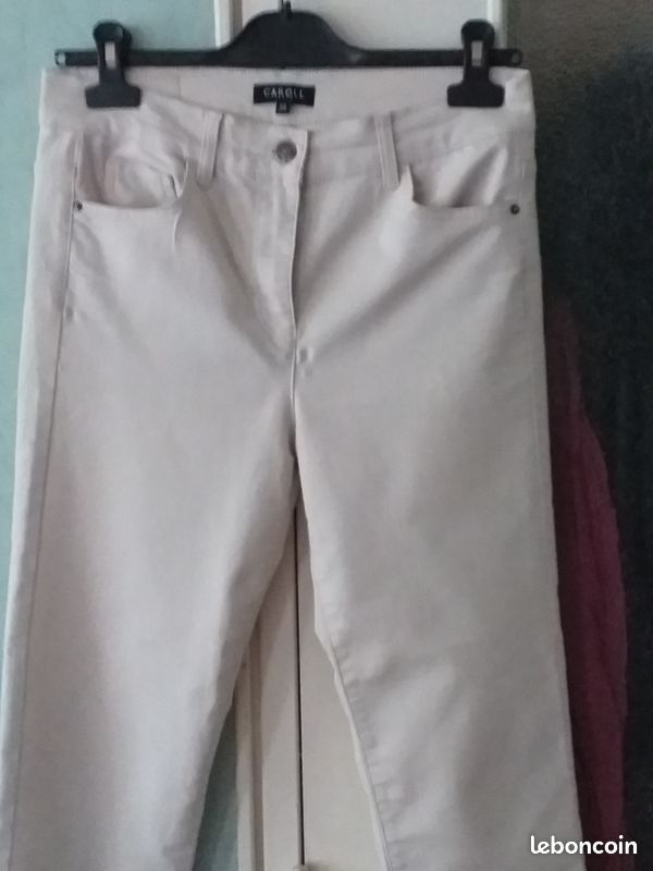 Pantalon Caroll beige taille 38 excellent état (image 2)