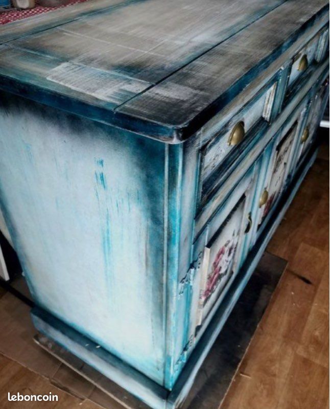 Buffet de créateur Shabby bleu (image 3)