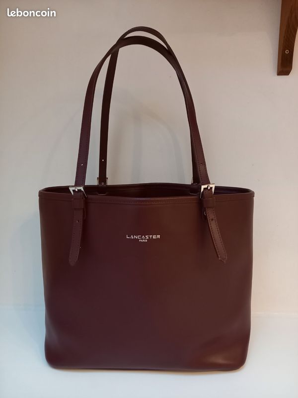 Sac cabas épaule Lancaster Smooth bordeaux Accessoires Bagagerie