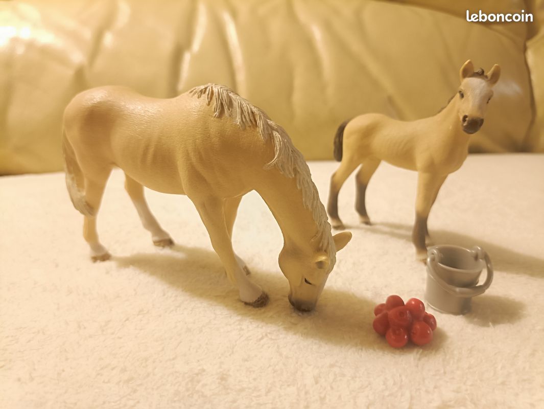 Lot Schleich jument et poulain Akhal Téké (image 2)