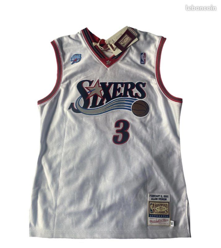 Maillot All Star signé Allen Iverson Authentic 2001 Philadelphia