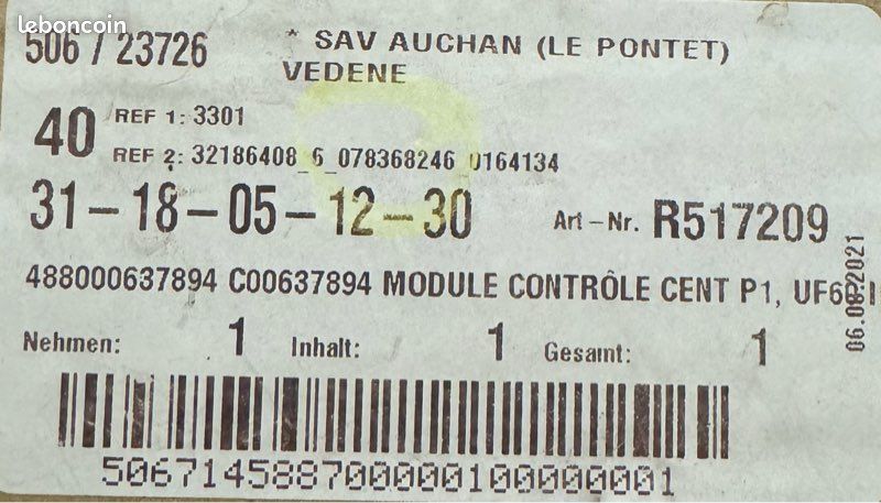 Carte de commande - Réfrigérateur, congélateur - BEKO (76186
