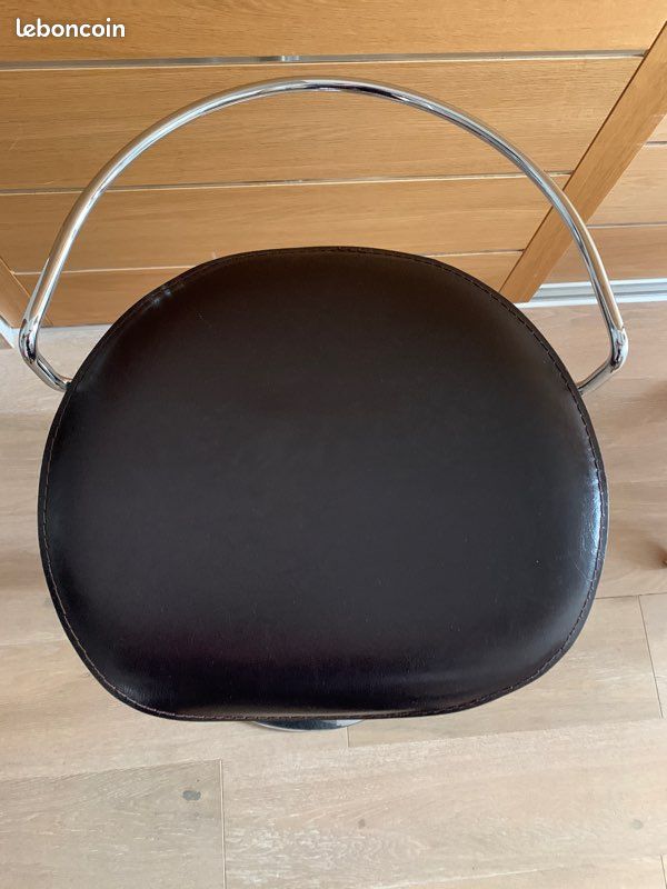1 tabouret reglable noir brun (image 2)
