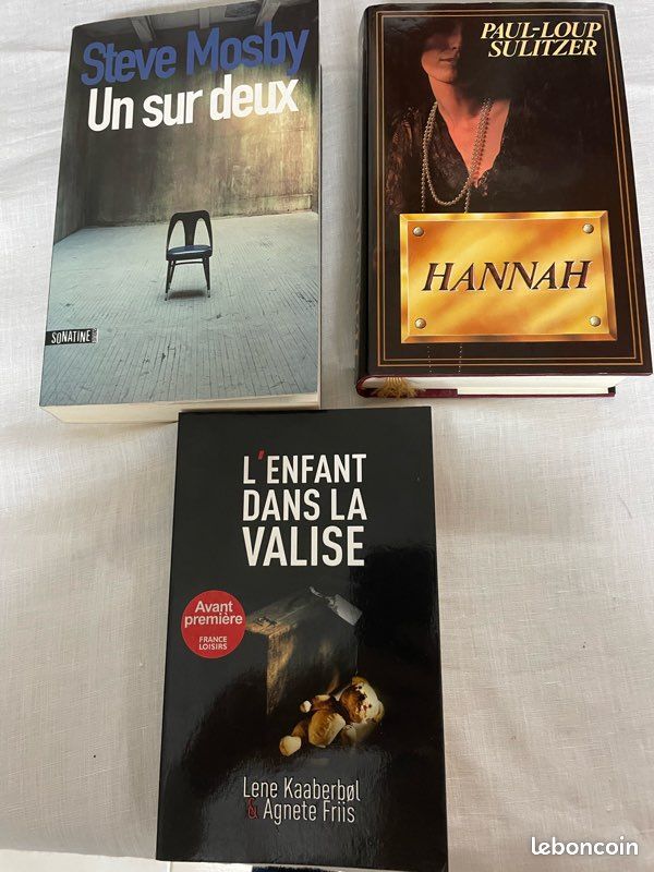 Offert pr tt achat Lot 3 livres reliés UN SUR DEUX, HANNAH, L’ENFANT DANS LA VALISE (image 1)
