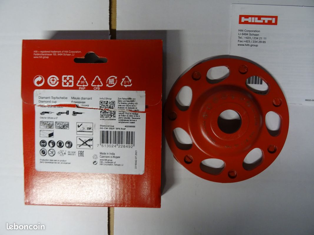 DISQUE DIAMANT HILTI DG-CW 125mm pour poncer / ponçage béton 5 EUR 45,00 - FR