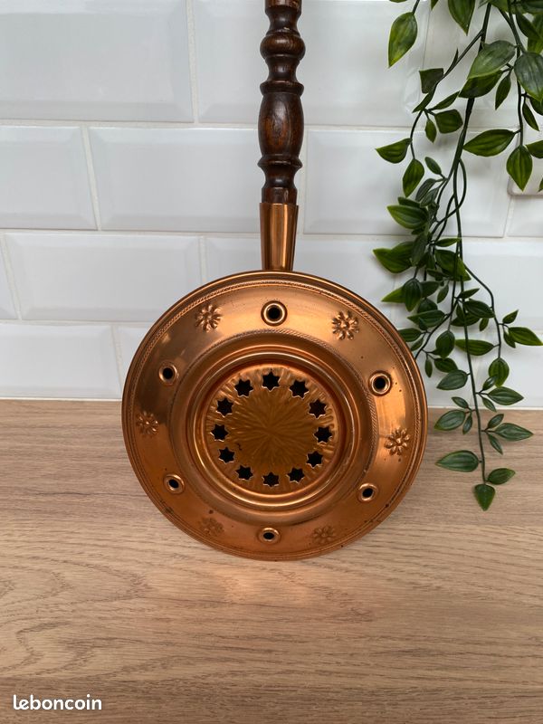 BASSINOIRE BOUILLOTE CHAUFFE-LIT chaufferette cuivre EUR 38,00