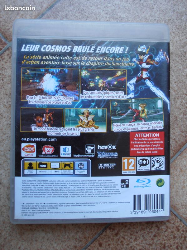 Jeu PS3 Saint Seiya : La Bataille Du Sanctuaire - Version PAL Française NEUF