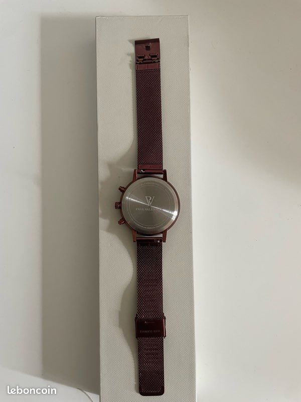 Montre Femme Pauls Boutique - Cadran Multicolore, Boîtier Or Rose, Bracelet Simili Cuir - Neuve Sans étiquette