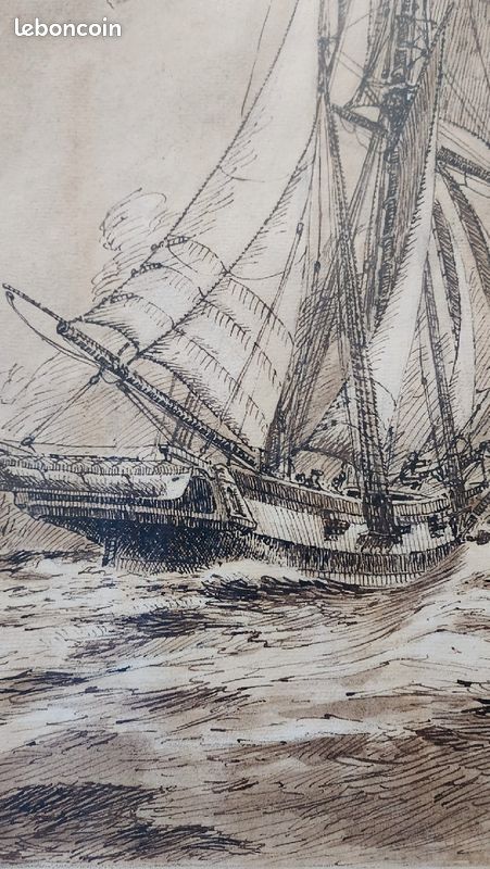 Tableau de marine à plume Frédéric Bernelle (image 5)