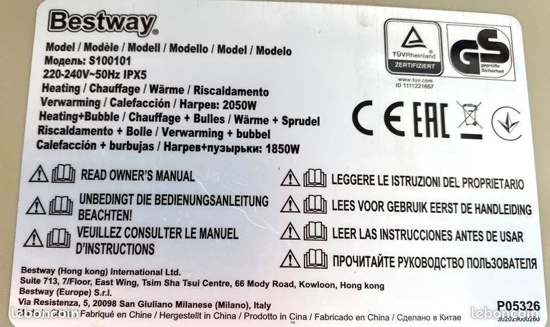 Pièces de rechanges spa Bestway (image 11)