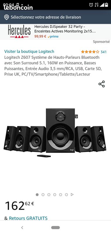 Home cinéma Logitech z 607 (image 1)