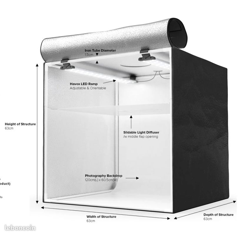 Lightbox soft box boîte à lumière Havox Photo, audio vidéo