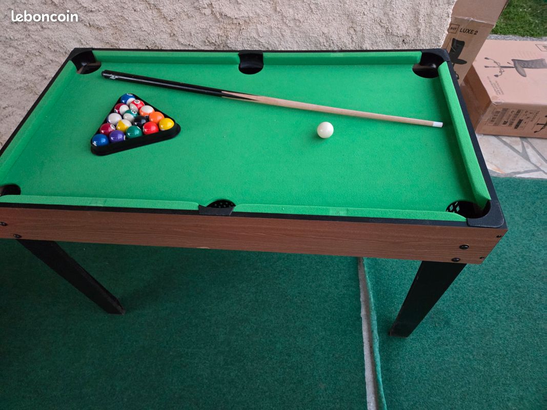 Table multi-jeux enfant baby-foot,billard,ping-pong,hockey,bowling (image 2)