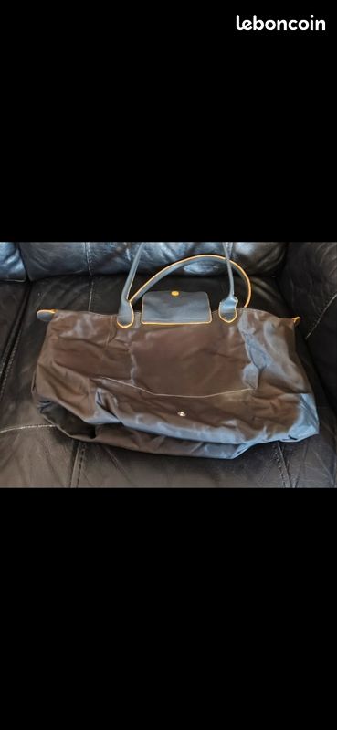 Beau sac Longchamp pliage authentique taille L noir anthracite (image 2)