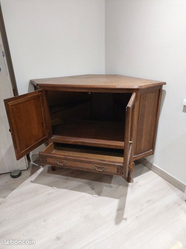 Beau banc angle avec table à rallonge et meuble d'angle, vaisselier en 2 parties, meuble d'angle en 2 parties avec vitrine haute (image 5)