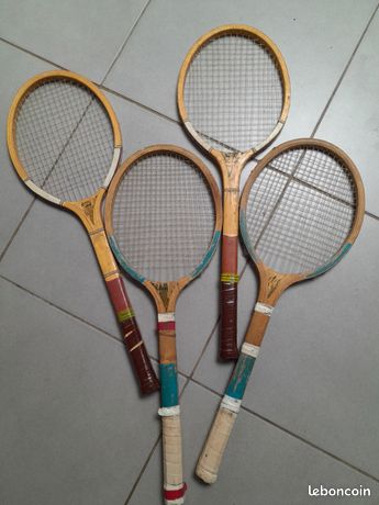 Raquette de tennis sur gazon vintage, l'match