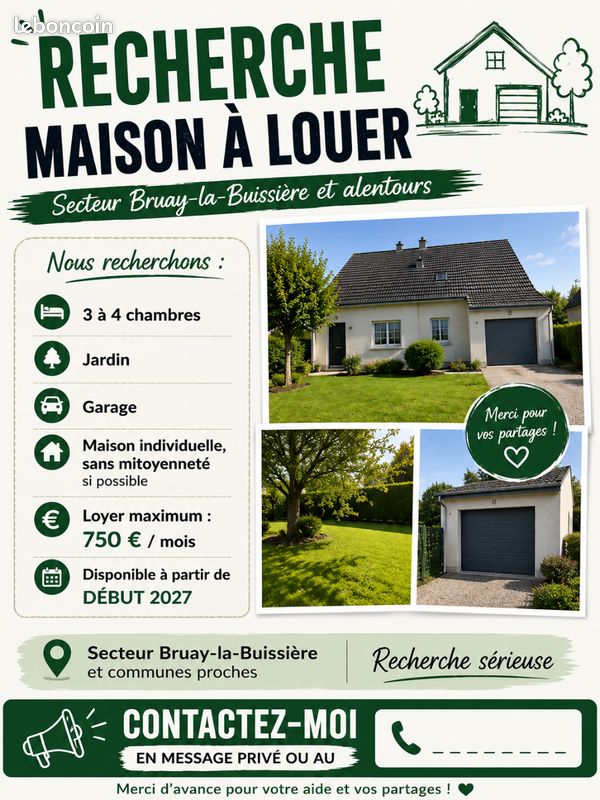 Maison 5 pièces 90 m² · à Bruay-la-Buissière · 90 m² · 750 €/mois