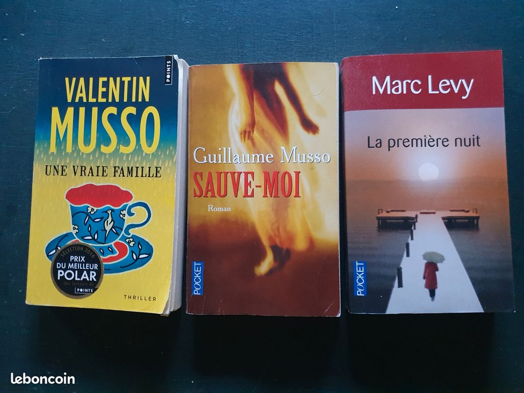 Livres lot de 3 de Guillaume Musso, Valentin Musso, Marc Lévy (image 1)