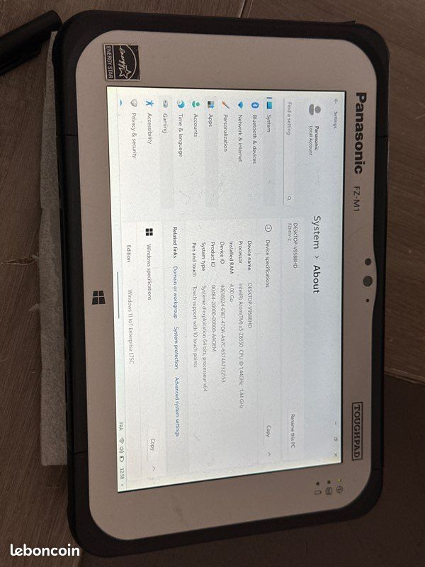 Panasonic Toughpad FZ-G1 – Tablette durcie pro BTP / diagnostic (image 7)