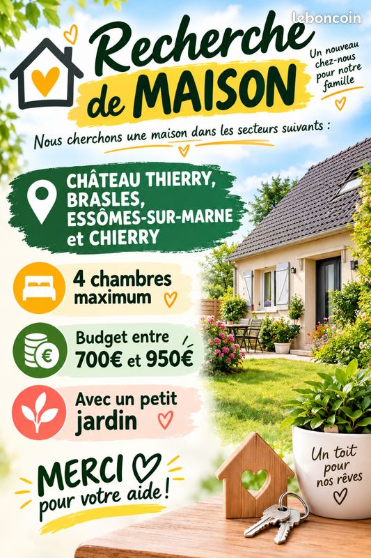 Maison 1 pièce 1 m² · à Château-Thierry · 1 m² · 950 €/mois