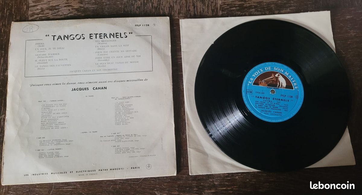 Disque Vinyle « Jacques Cahan et son orchestre Tangos éternels » (image 3)
