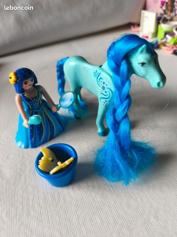 Playmobil princesse bleuet avec cheval à coiffer 6169 (image 2)