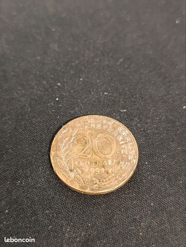 20 centimes Marianne, BU (Brillant Universel), frappe médaille 1991 Pessac F.156/32 (image 2)