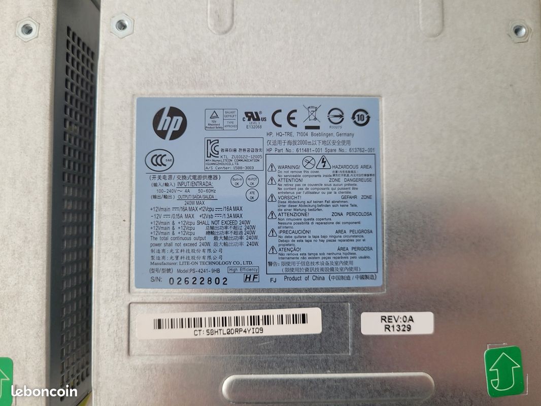 HP server netzteil alimentation DPS-1200FB 1200W (D'occasion) à