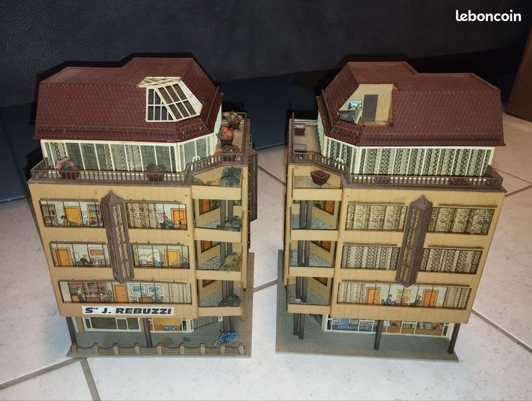Décor Maquette Vollmer - Maison Avec Boutique Optique (référence 7723), Occasion
