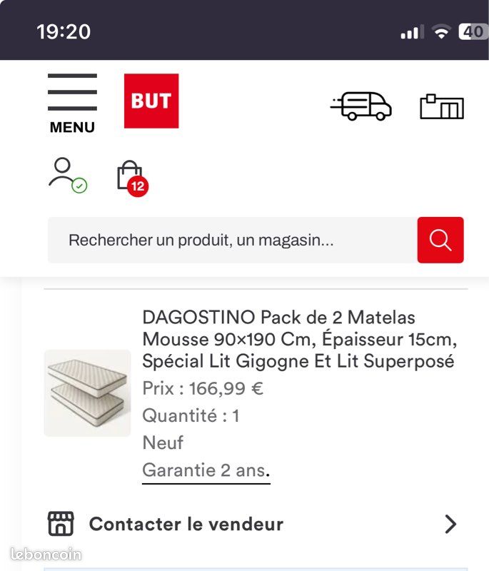 2 matelas neuf (image 1)