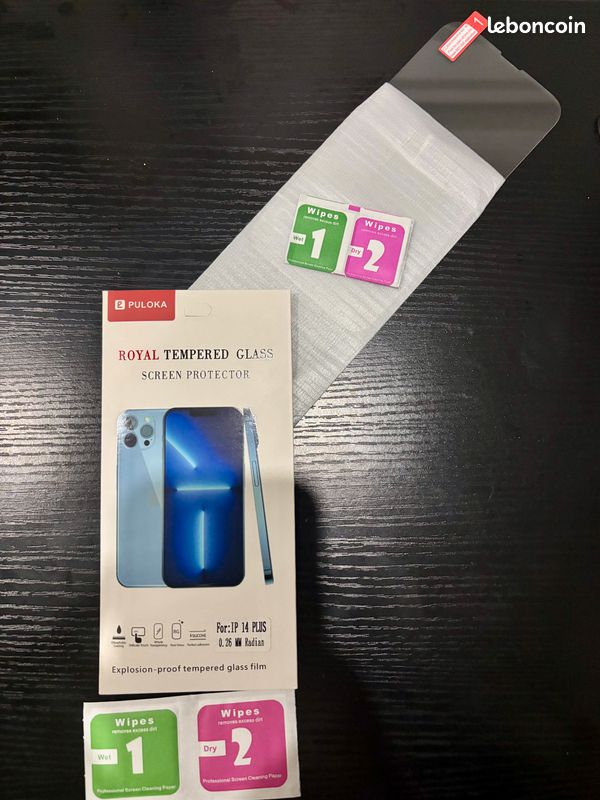 Lot accessoires iPhone 13 Pro Max & 14 Plus – Verres trempés + coque (image 4)