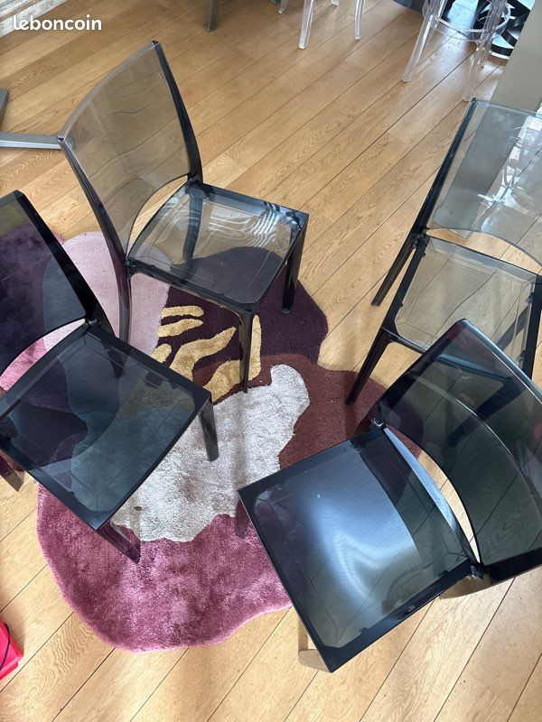 Lot de 4 chaises noires transparentes SIDE BY GRAND SOLEIL (image 5)
