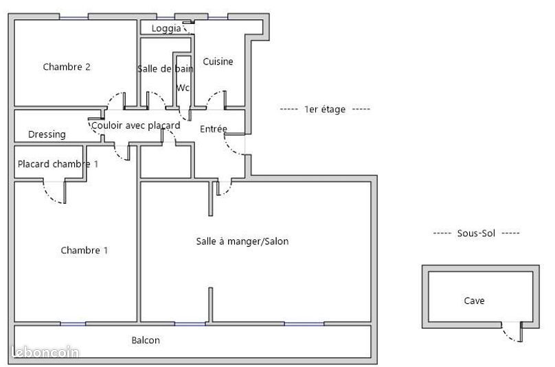 Appartement 3 pièces 67 m² · à Romans-sur-Isère · 67 m² · 115 000 €