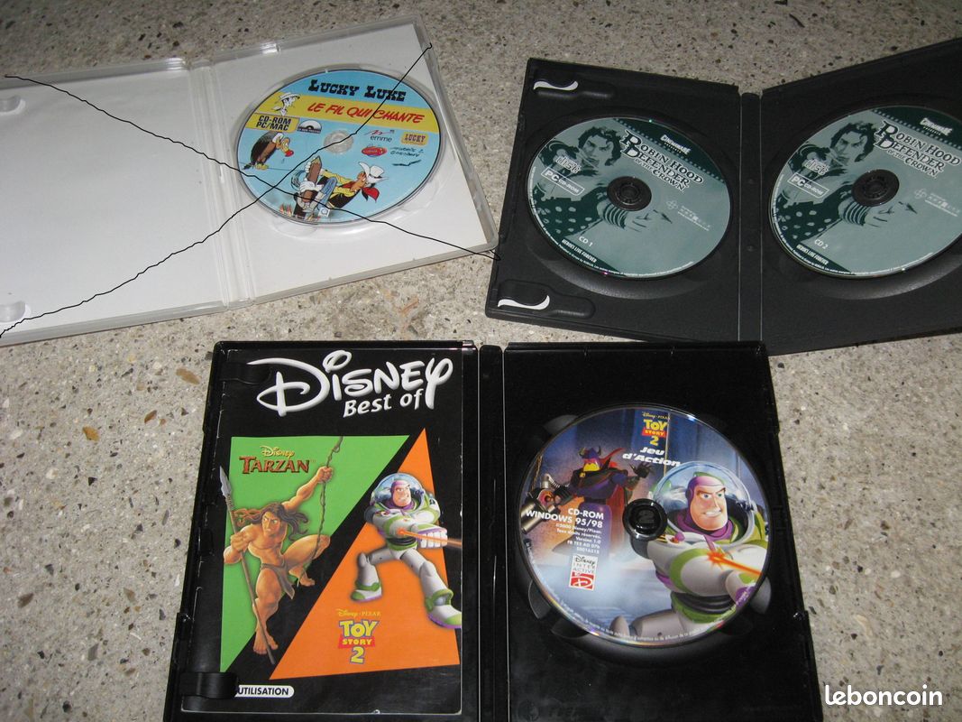 Jeu CD ROM lucky luke tarzan toy story robin des (image 3)