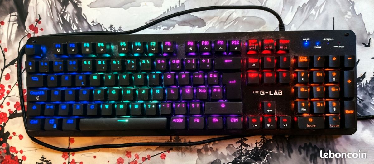 TThe G-Lab - Keyz Carbon E Clavier Mécanique - Accessoires informatique