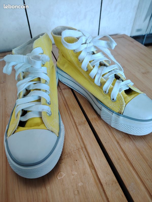 Converse Basket Femme Jaune Moutarde Baskets Style Converse 37